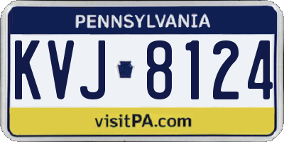 PA license plate KVJ8124