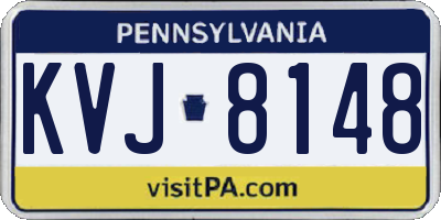 PA license plate KVJ8148