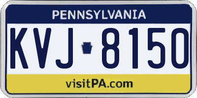 PA license plate KVJ8150