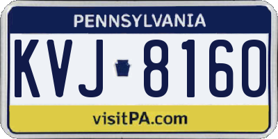 PA license plate KVJ8160