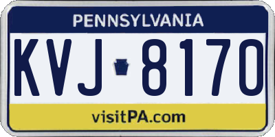 PA license plate KVJ8170