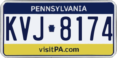 PA license plate KVJ8174