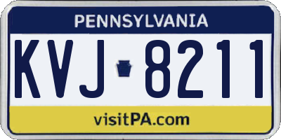 PA license plate KVJ8211