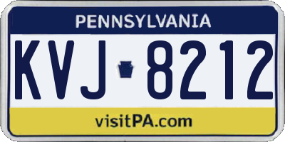 PA license plate KVJ8212