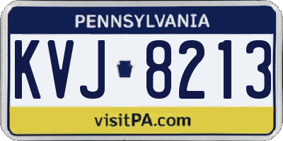 PA license plate KVJ8213