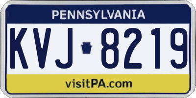 PA license plate KVJ8219