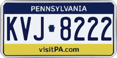 PA license plate KVJ8222