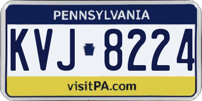 PA license plate KVJ8224