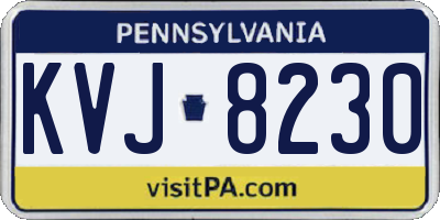 PA license plate KVJ8230