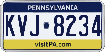 PA license plate KVJ8234
