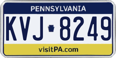 PA license plate KVJ8249