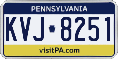PA license plate KVJ8251