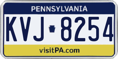 PA license plate KVJ8254