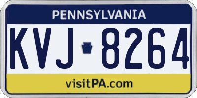 PA license plate KVJ8264
