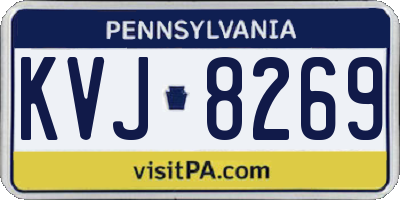 PA license plate KVJ8269