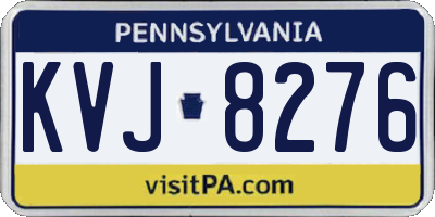 PA license plate KVJ8276