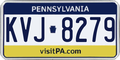 PA license plate KVJ8279