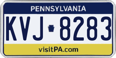 PA license plate KVJ8283