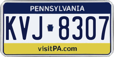 PA license plate KVJ8307
