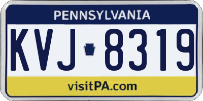 PA license plate KVJ8319