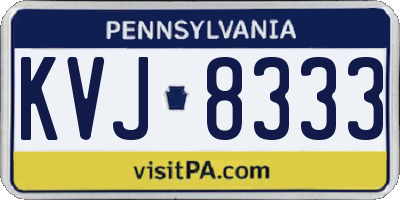 PA license plate KVJ8333