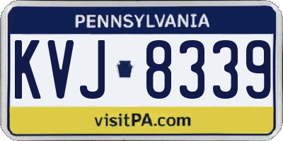 PA license plate KVJ8339