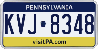 PA license plate KVJ8348
