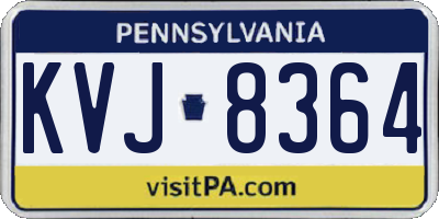 PA license plate KVJ8364
