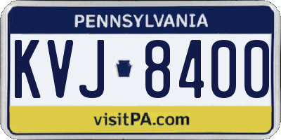 PA license plate KVJ8400