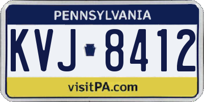PA license plate KVJ8412