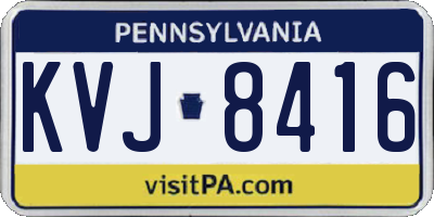 PA license plate KVJ8416