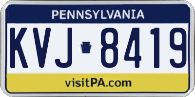 PA license plate KVJ8419