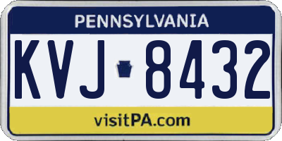 PA license plate KVJ8432