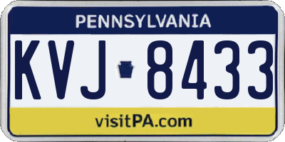 PA license plate KVJ8433