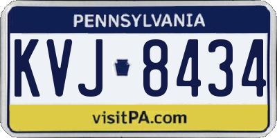 PA license plate KVJ8434