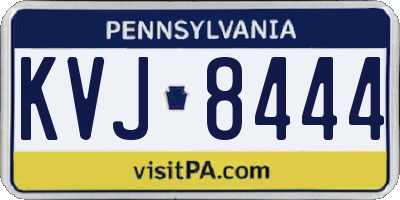 PA license plate KVJ8444
