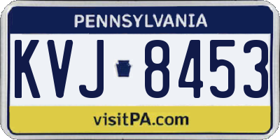 PA license plate KVJ8453