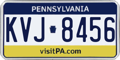 PA license plate KVJ8456