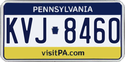 PA license plate KVJ8460