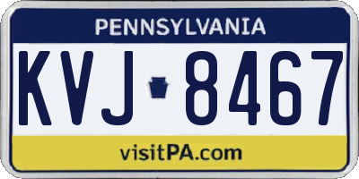 PA license plate KVJ8467