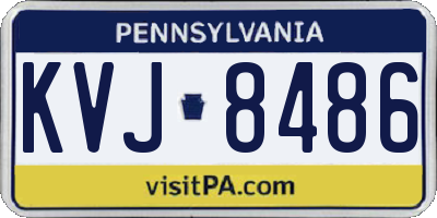 PA license plate KVJ8486
