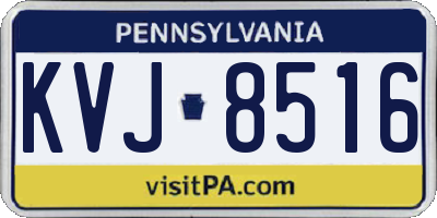 PA license plate KVJ8516