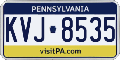 PA license plate KVJ8535