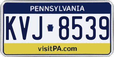 PA license plate KVJ8539
