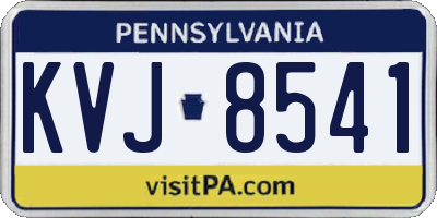 PA license plate KVJ8541