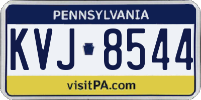 PA license plate KVJ8544