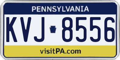 PA license plate KVJ8556