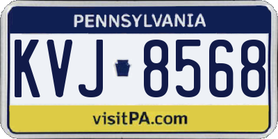 PA license plate KVJ8568