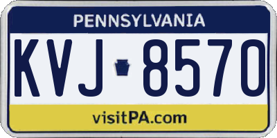 PA license plate KVJ8570
