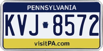 PA license plate KVJ8572